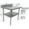 Bk Resources Work Table Stainless Steel With Undershelf, 5" Backsplash 30"Wx30"D VTTR5-3030 - alternate 6